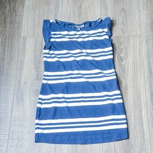 A Pea in a Pod Blue/White Striped Sleeveless Top